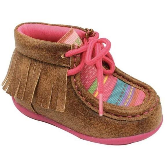 Blazin Roxx Other - Blazin Roxx Toddler Girls Pink Serape Moccasin Shoe Size 4T